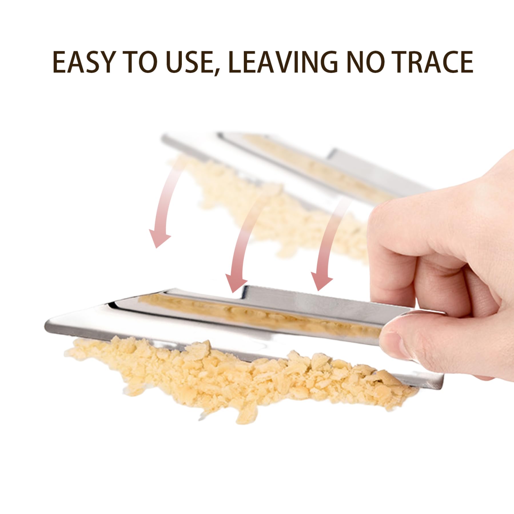 Premium Stainless Steel Cake Knife & Table Crumber Set (2-Piece) - 5.51x3.35x1.06 Inch Polished Crumb Sweeper & Curved Cake Scraper for Professional Kitchens, Bakeries & Wedding Cake Serving