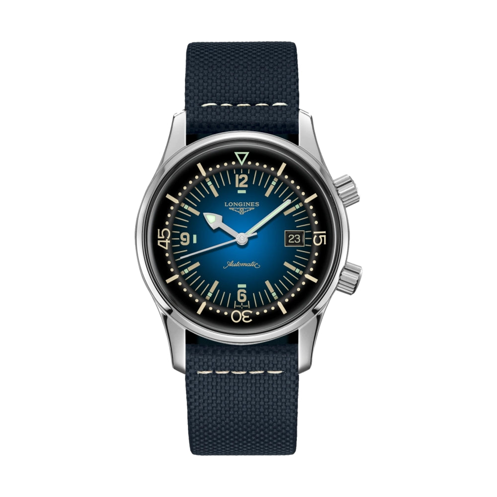 Legend Diver Watch - Waterproof Blue Dial Stainless Steel Men's Watch for Scuba Diving, Swimming & Outdoor Adventures