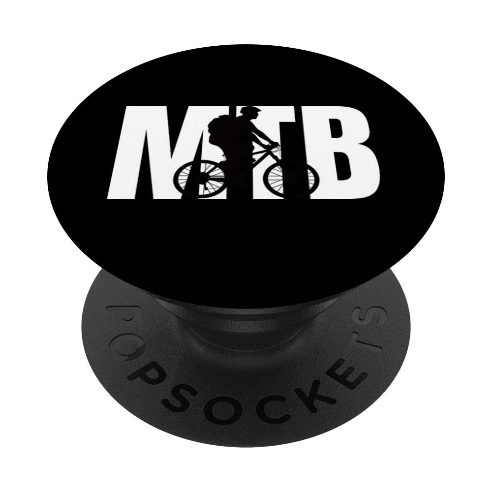 MTB Mountain Bike Silhouette PopSockets Swappable PopGrip | Cycling Phone Grip & Stand | Perfect for Mountain Biking, Cycling Enthusiasts & Outdoor Adventures
