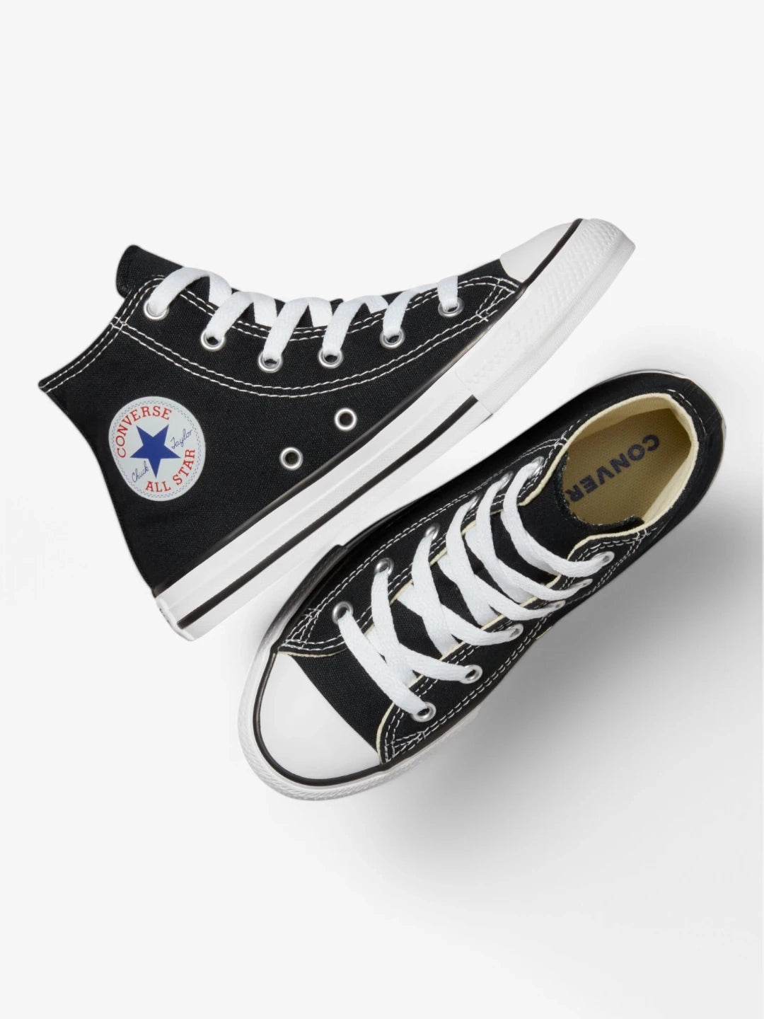 Converse Chuck Taylor All Star High Top Sneakers for Kids - Black | Classic Unisex Basketball Shoes for Boys & Girls | Perfect for School, Sports & Casual Wear