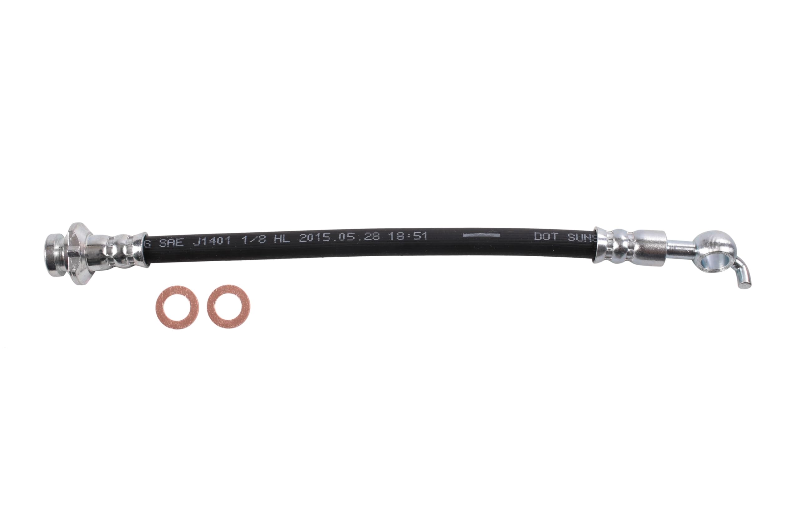 Sunsong 2201365 Brake Hydraulic Hose - High Performance Replacement Hose for Cars, Trucks & SUVs - Durable DOT-Approved Brake Line - Perfect for Off-Roading, Towing & Daily Commuting