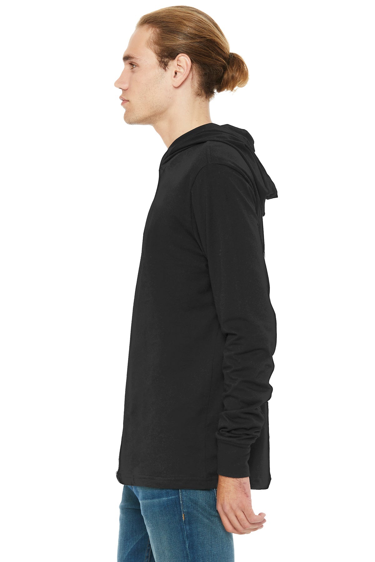 Bella Canvas Unisex Jersey Hoodie - Soft Comfortable Pullover Sweatshirt for Men & Women, Black - Perfect for Casual Wear, Lounge & Street Style