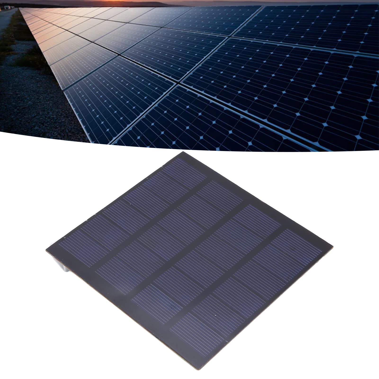 1.5W 6V High Efficiency Polysilicon Solar Panel - DIY Solar Charger Module with High Stability for Outdoor, Camping, RV & Emergency Power Supply
