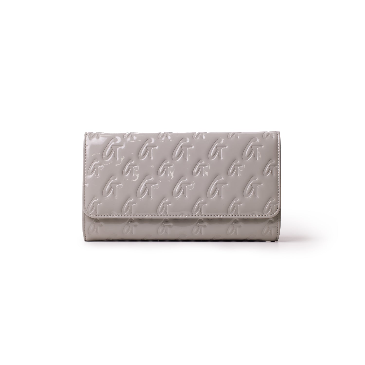 Monogram Travel Wallet in Mirror Gray - RFID Blocking Passport Holder for Women & Men | Perfect for Airplane, Cruise & International Travel