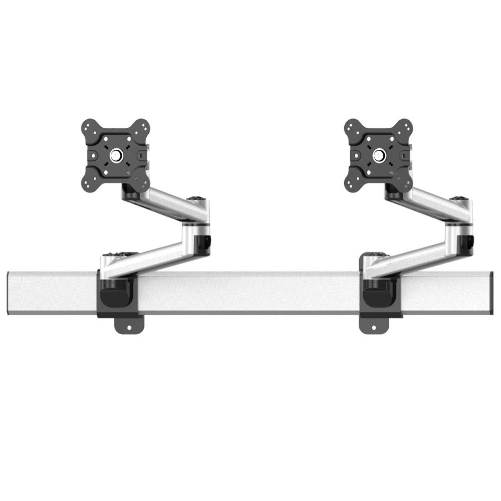 Dual Monitor Wall Mount with Adjustable Slide & Swivel Arms - Perfect for Home Office, Gaming Setup & Workspace Ergonomics