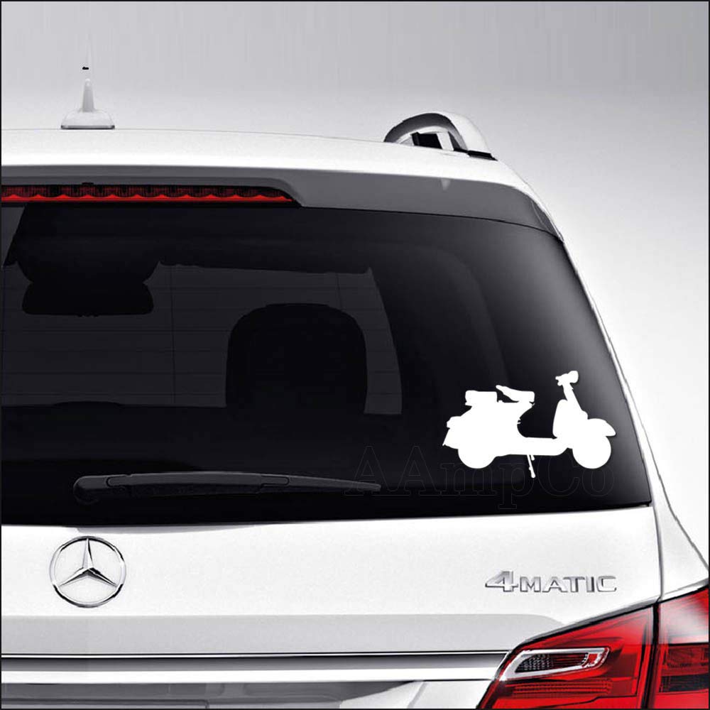 10 Inch Matte Black Vinyl Sticker Decal for Moped Scooter Motorcycle Car Truck Windows Bumper Laptop Home Wall Decor - Durable Waterproof Decorative Stickers for Vehicles, Electronics & Home