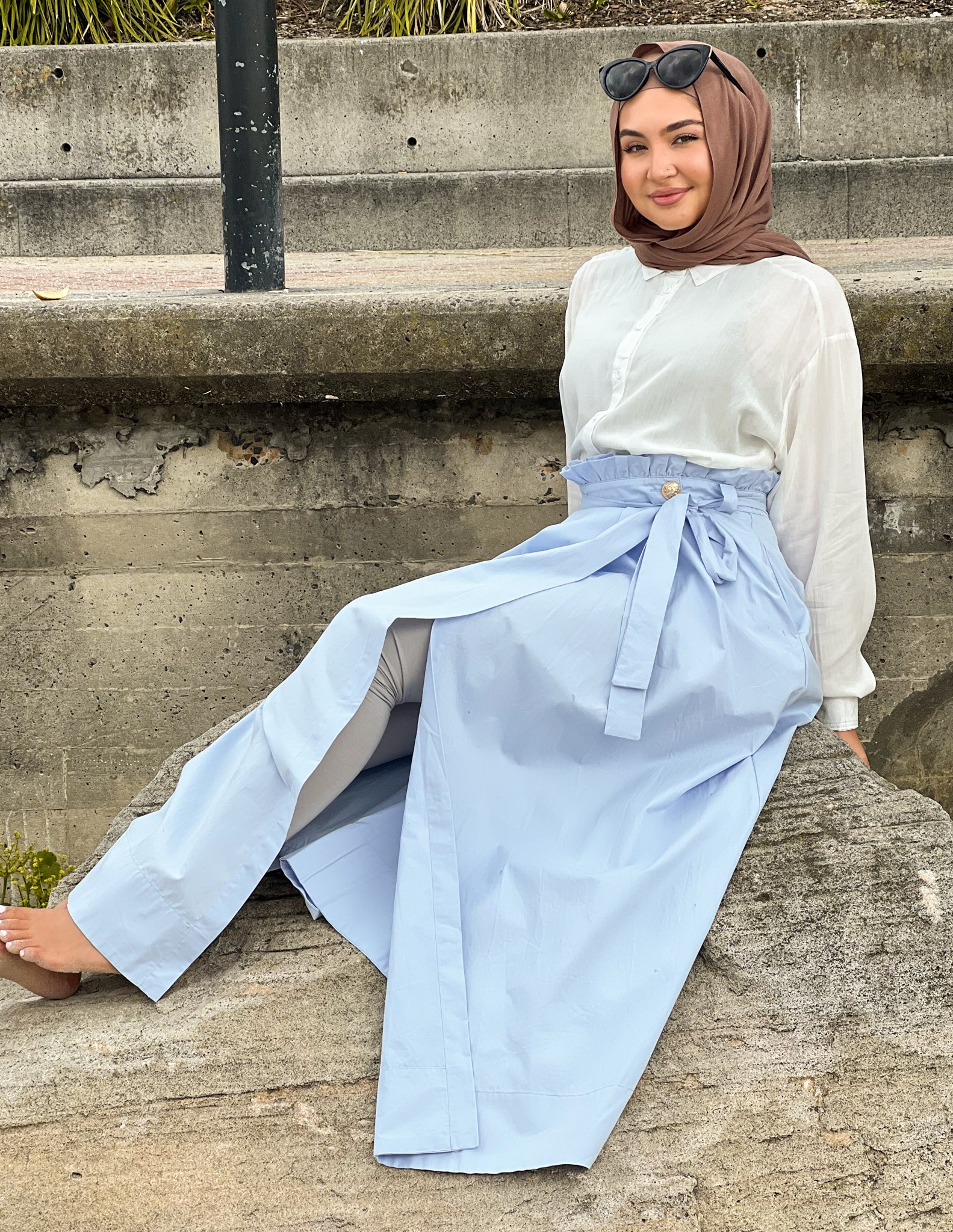 Cynthia Wrap Skirt for Women - Stylish High Waist Flowy Midi Skirt with Pockets | Perfect for Casual Outfits, Beach Wear & Summer Dresses