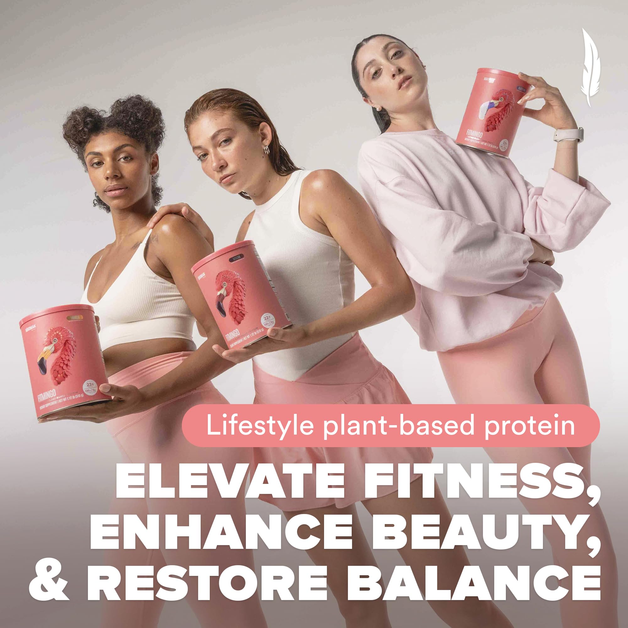 Fitmingo Vegan Protein Powder with Inositol, Collagen Boosters & Hyaluronic Acid | 23g Plant-Based Vanilla Protein, Low Carb, Dairy Free, Gluten Free | Supports Muscle Recovery & Healthy Skin - Perfect for Smoothies, Baking & Post-Workout Nutrition