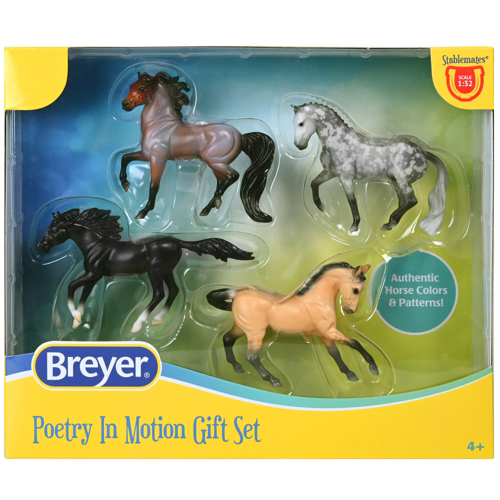 Breyer Stablemates Poetry in Motion 3.75 Inch Horse Collectible Set - Perfect for Display, Gifts & Model Horse Enthusiasts - Ideal for Home Decor, Birthday Presents & Collectors