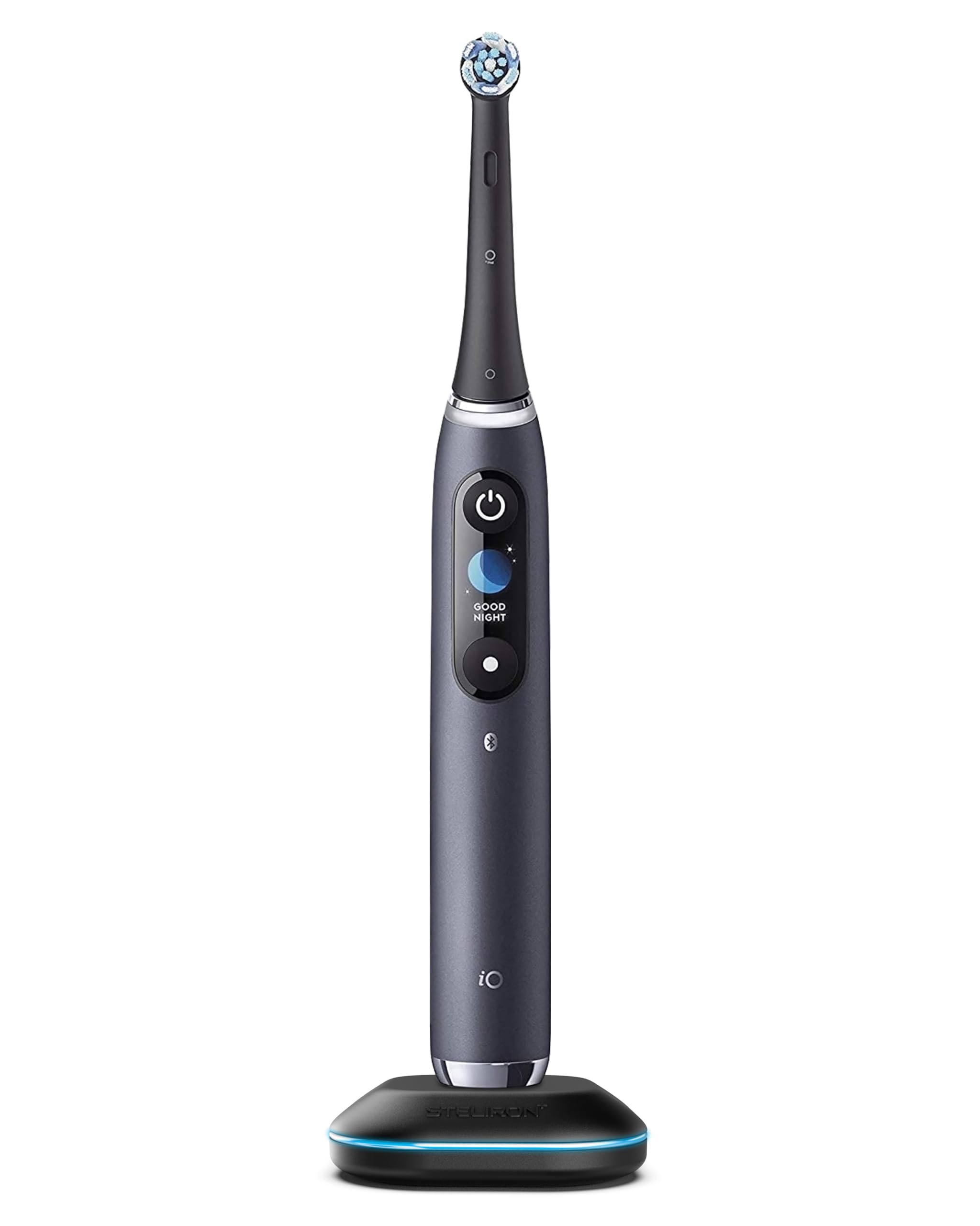 Oral-B iO Series 7/8/9/10 Replacement Magnetic Charger - USB Travel Charging Base with Magnet Stand for Electric Toothbrush (Black) | Home & Travel Use, Perfect for Bathroom Counter or Suitcase