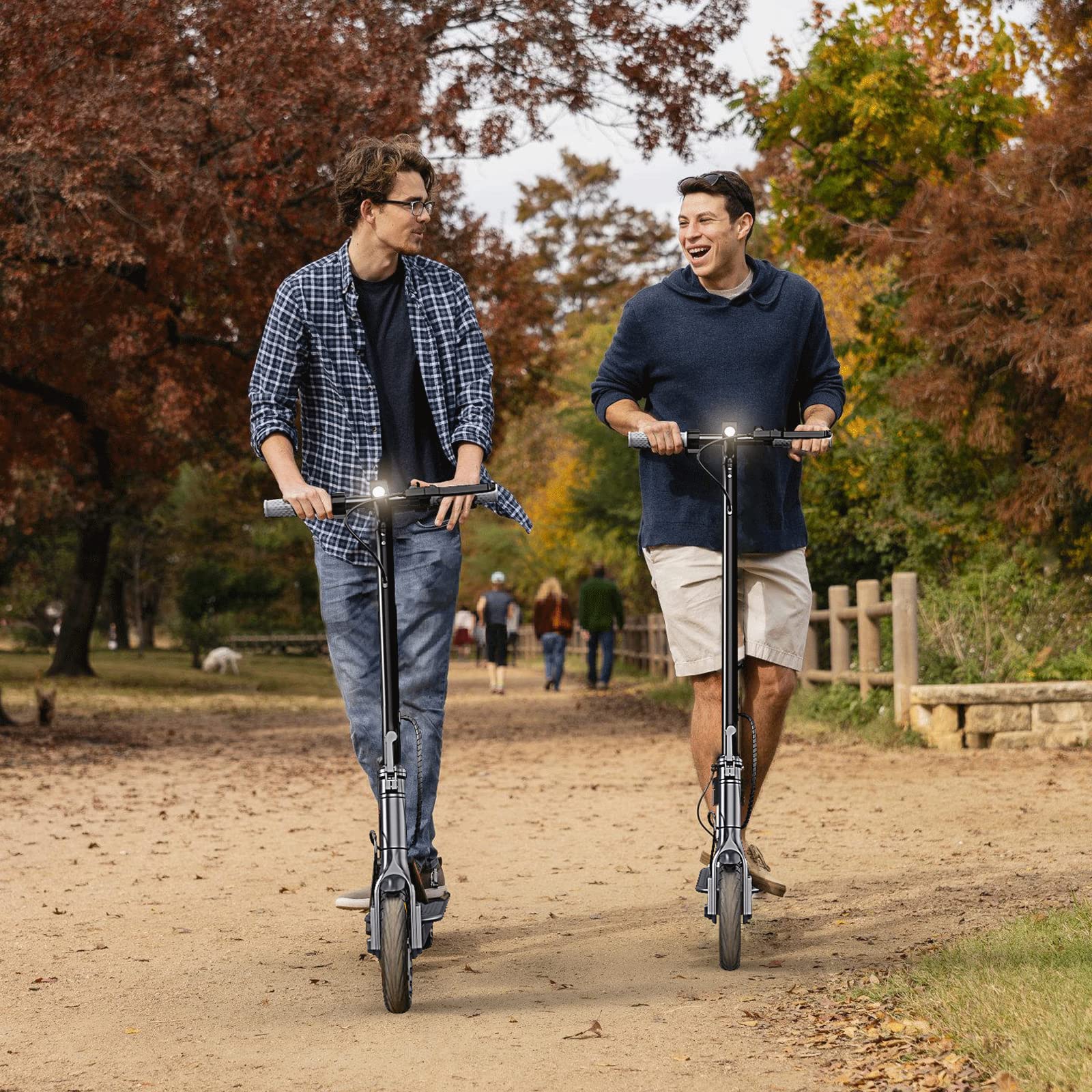 NAVIC Electric Scooter for Adults - 19-22 MPH, 21-23 Mile Range, Foldable E-Scooter with App Control, Dual Suspension & Turn Signals - Perfect for Commuting & Urban Travel