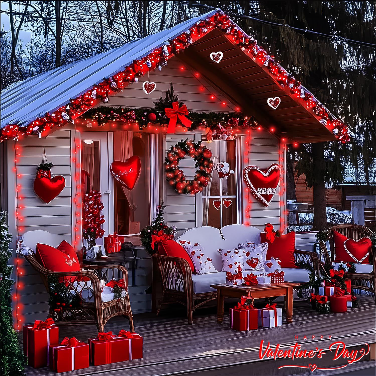 JMEXSUSS 500 LED Red String Lights - 173ft Waterproof Outdoor Christmas Lights with 8 Modes for Xmas Tree, Party, Holiday & Valentine's Day Decorations - Perfect for Garden, Patio, and Indoor Festive Lighting