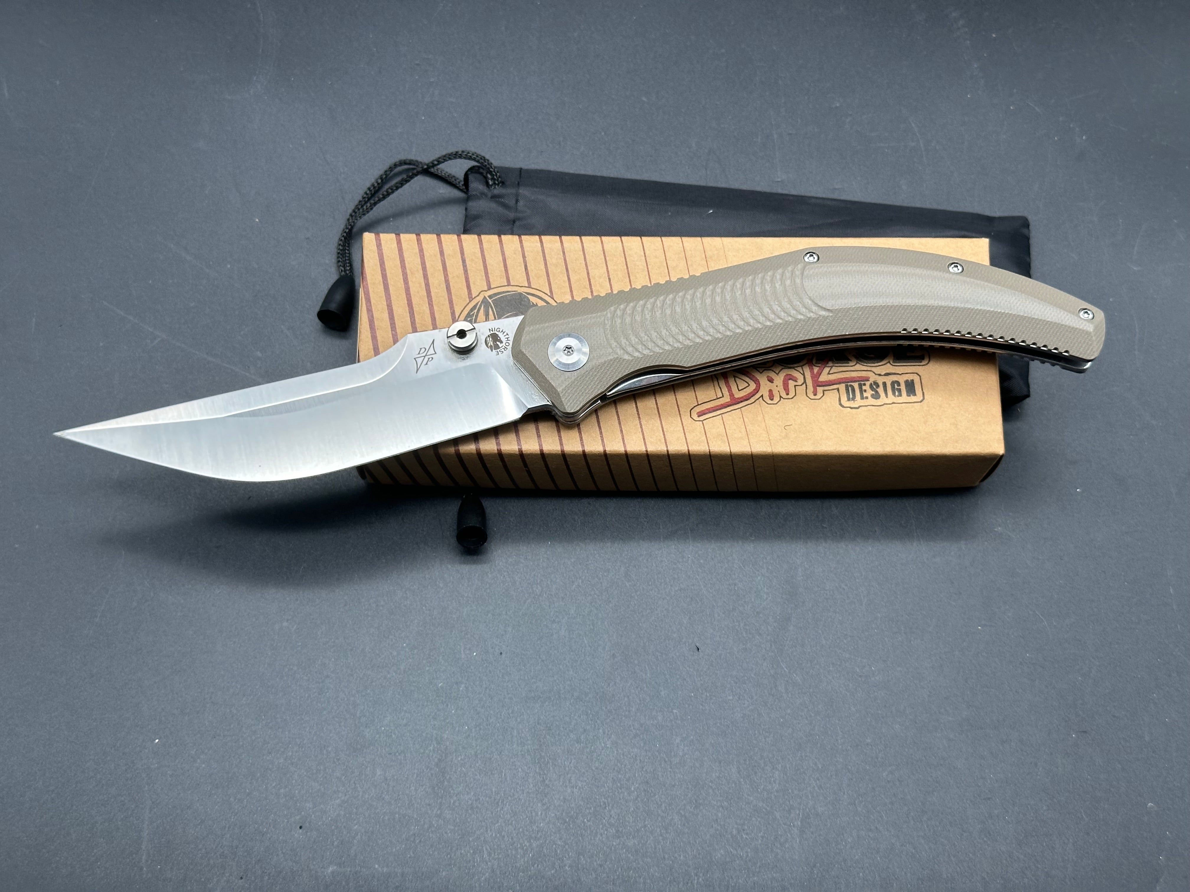 B’yond EDC NightHorse Tan G10 Pocket Knife - Premium Everyday Carry Folding Knife for Outdoor, Camping & Survival Gear