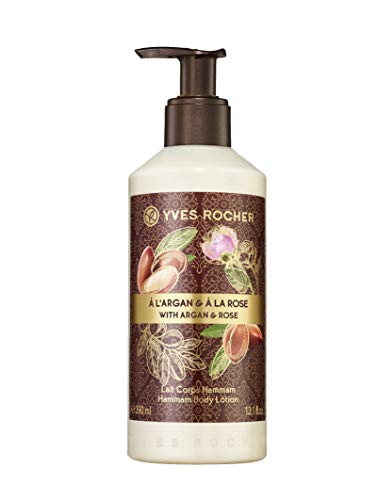 Yves Rocher Argan Rose Hammam Body Lotion 13.1 fl oz - Hydrating & Nourishing Moisturizer for Dry Skin - Perfect for Post-Spa & Daily Body Care