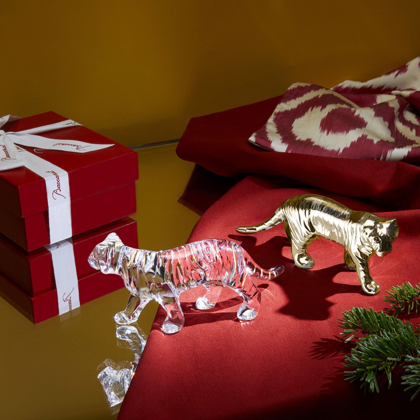 Baccarat Zodiac Tiger 2022 Limited Edition Clear & Gold Crystal Figurine - Perfect for Home Decor, Luxury Gifts, and Collectibles
