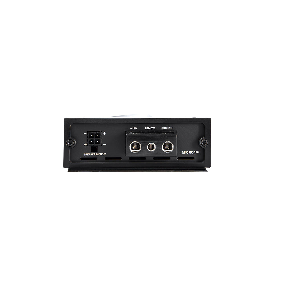 MICROV2 Series 1 Channel Monoblock Class D Amplifier - MICRO1V2 | High Power Car Audio Amp for Subwoofers & Speakers | Perfect for Car Audio Systems & Home Theater Setups