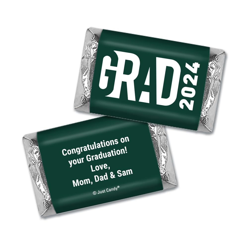 Personalized Graduation Candy Favors - Custom 'Grad' & Year Miniatures (75 Pack) - Perfect for Graduation Parties, School Events & Gift Bags