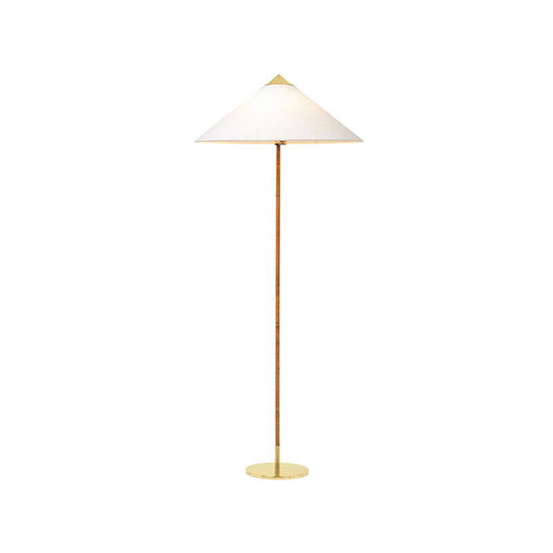 Modern Chinese Hat Floor Lamp - Stylish Rattan Shade for Living Room, Bedroom & Office Decor - Perfect for Cozy Ambiance and Reading Nook Lighting