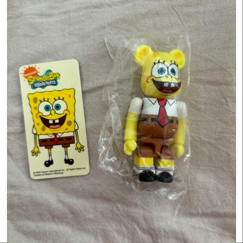 Bearbrick Series 18 CUTE Spongebob Squarepants 100% Collectible Vinyl Art Toy - Perfect for Anime Fans, Home Decor & Gift Giving