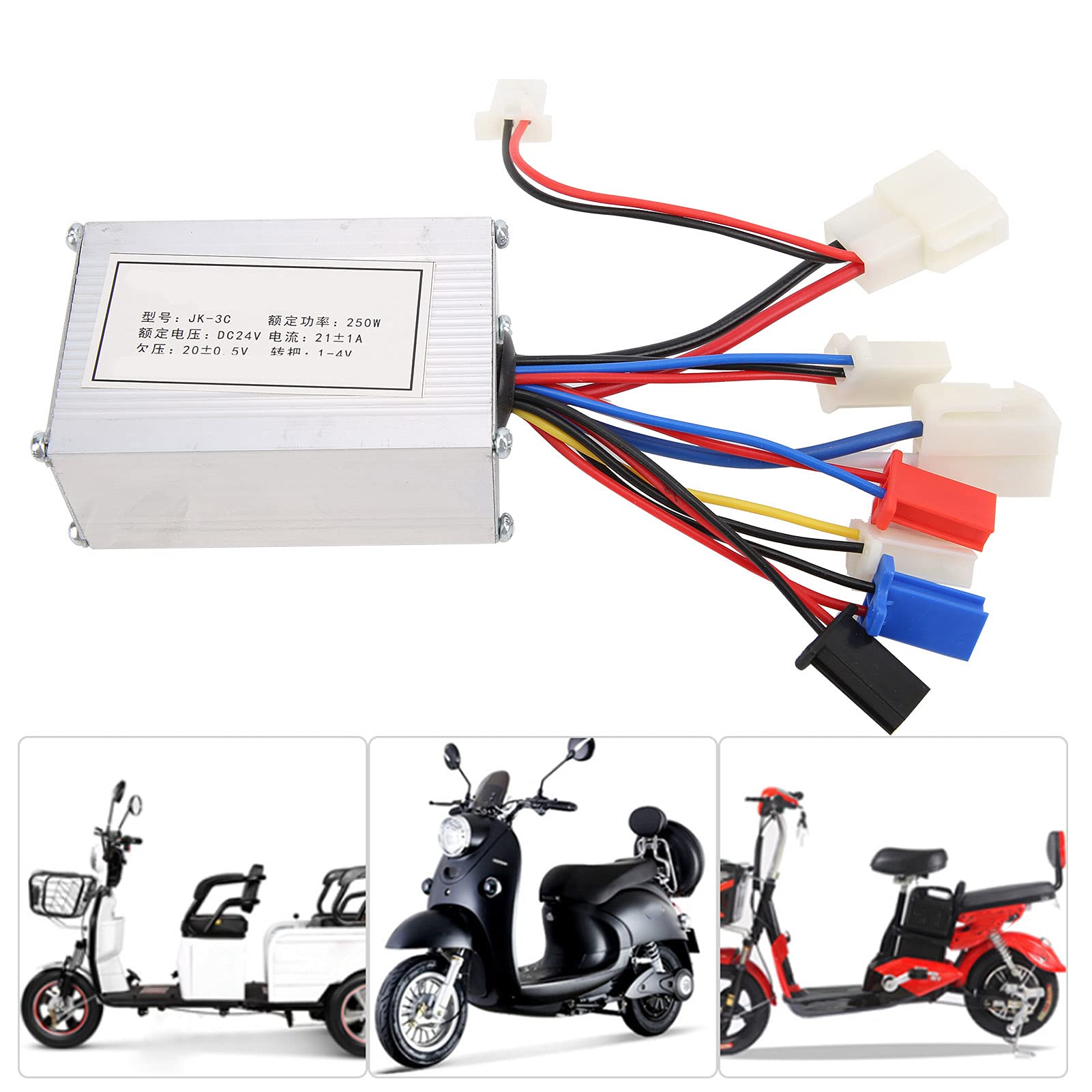 Shanrya Scooter Brush Motor Controller - Aluminum Alloy E-Bike Speed Controller for Electric Tricycle & Scooter - Perfect for Commuting, Delivery & Outdoor Riding