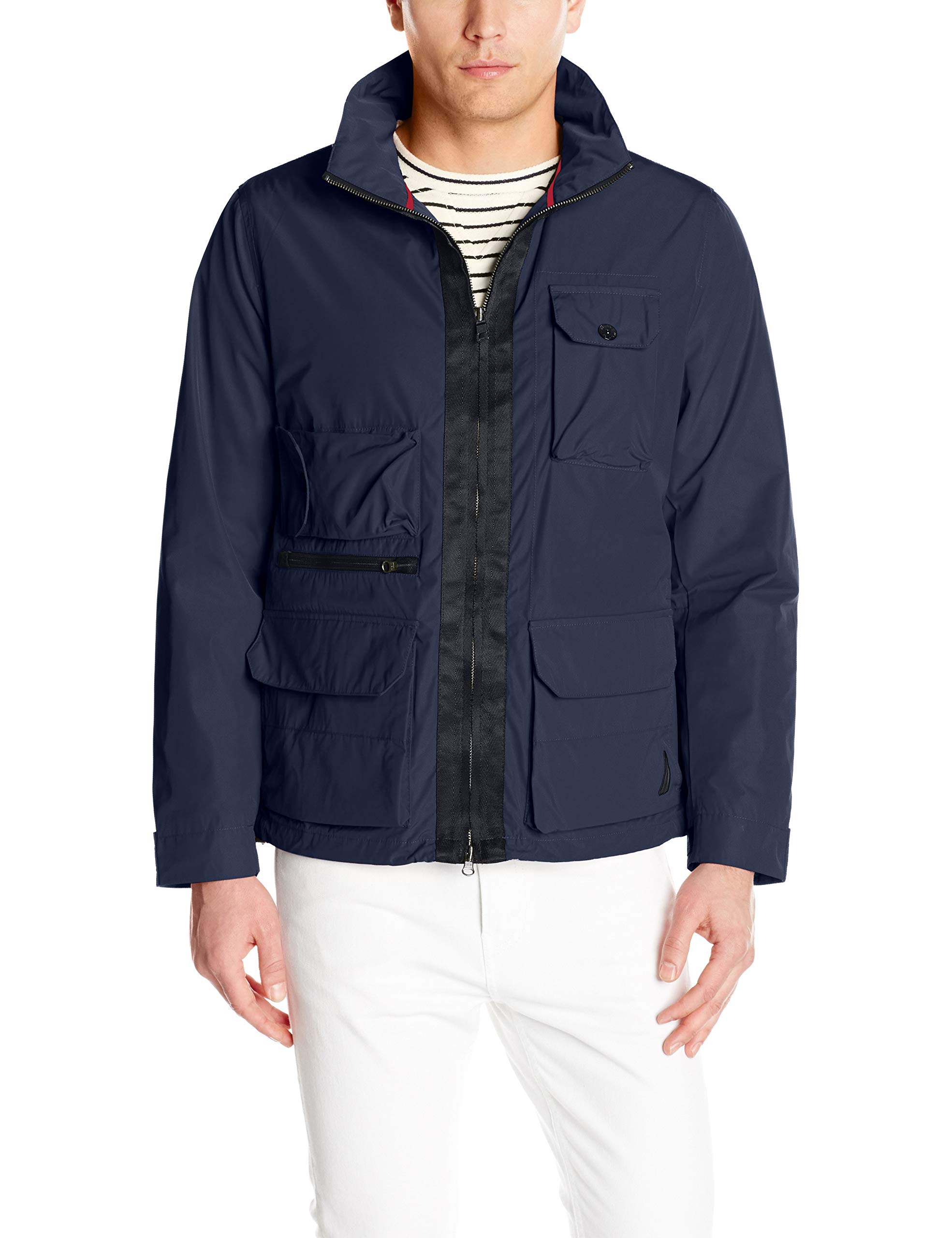 Nautica Men's Utility Jacket - Water-Resistant Lightweight Outdoor Jacket for Hiking, Camping & Travel | Durable Windbreaker with Multiple Pockets