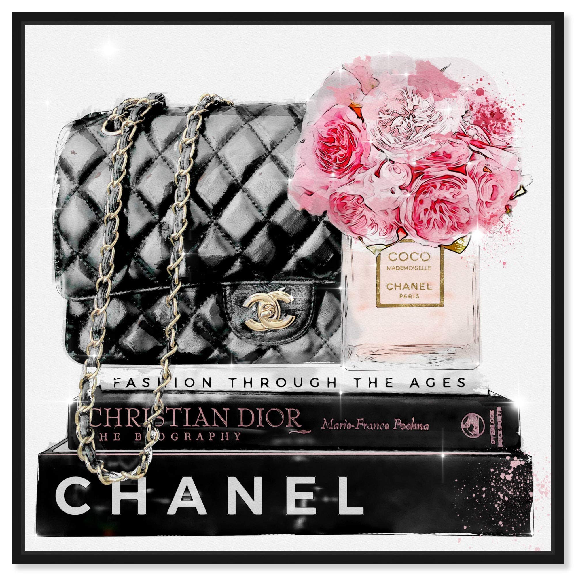 Elegant Essentials Paris Fashion Wall Art Canvas Print - 12x12 Inch Handbag Home Decor by Oliver Gal Artist Co. | Perfect for Living Room, Bedroom & Office Decor