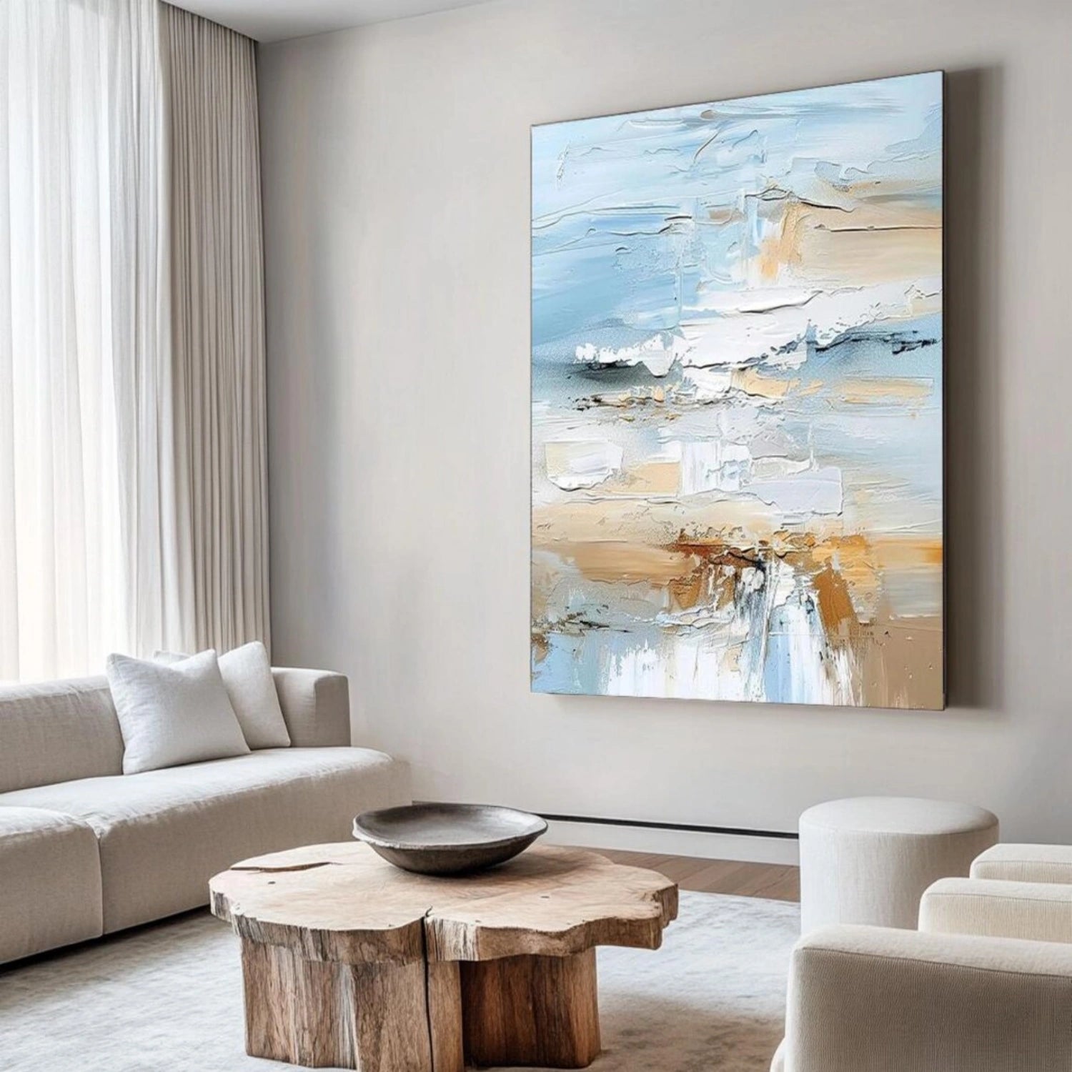 Abstract Painting #AB 457 - Modern Wall Art for Living Room, Bedroom & Office Decor - Handmade Canvas Artwork for Home & Office Interior Design