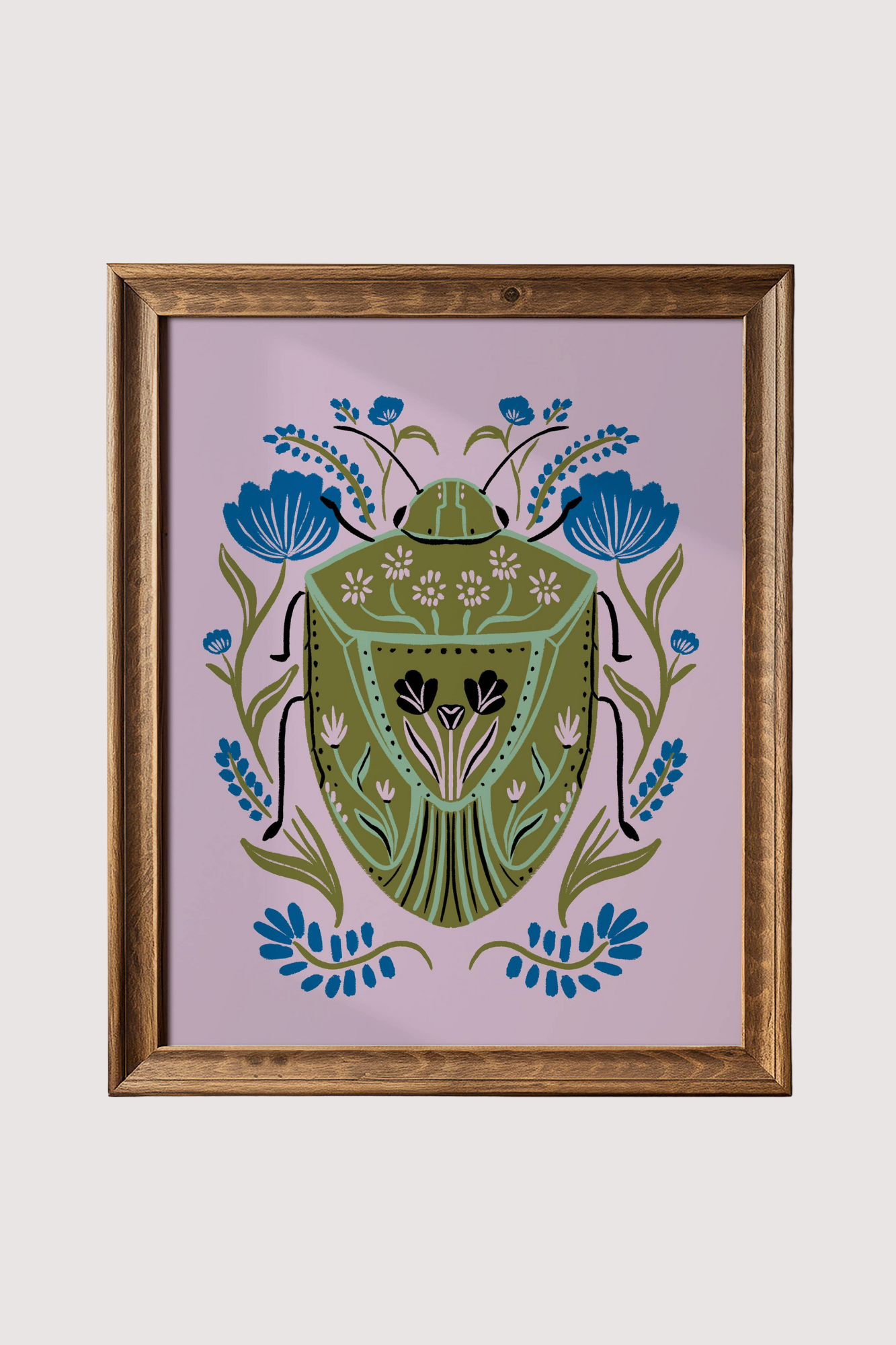Stinkbug Art Print | 8x10 Inch Framed Wall Decor | Perfect for Living Room, Bedroom & Office Decor