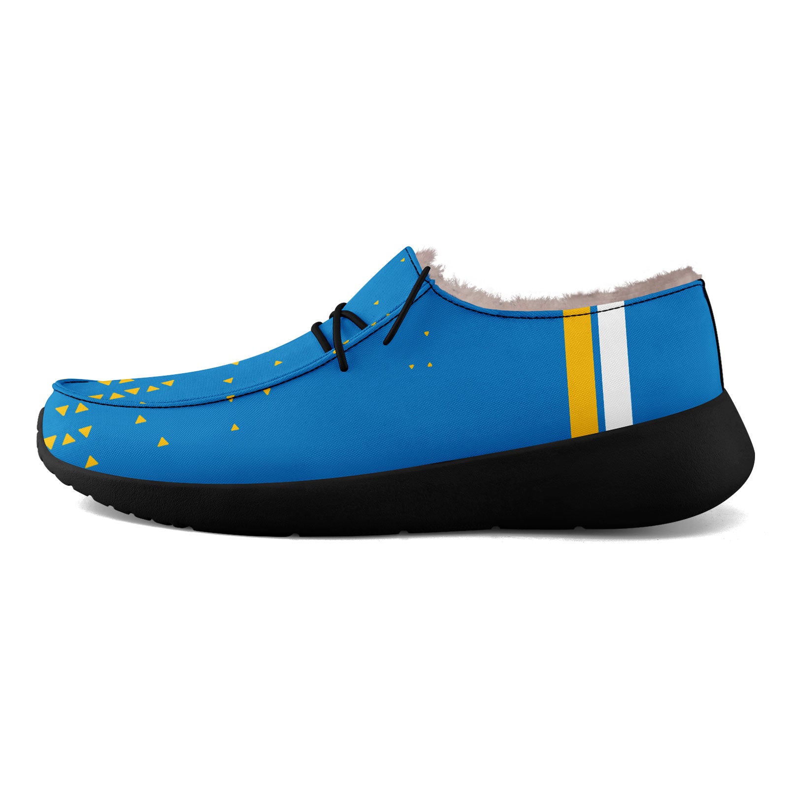 Custom Blue & Yellow Los Angeles Sneakers - Personalized Casual Shoes for Men & Women - Perfect for Walking, Running & Street Fashion
