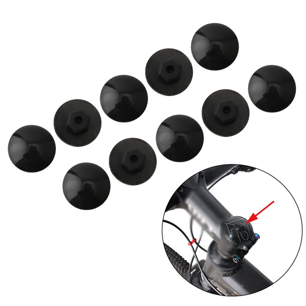 SEADEAR 10pcs M6 Bicycle Headset Screw Caps - Waterproof Dustproof Rubber Bike Cover for Mountain/Road Bikes - Perfect for Cycling Maintenance & Outdoor Protection