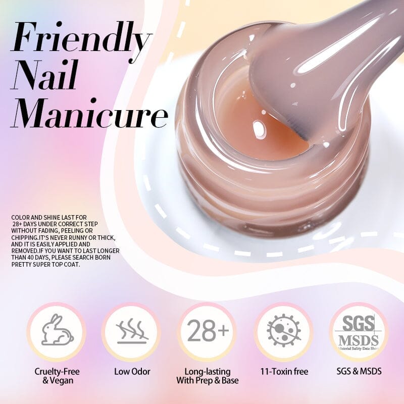 Nude Jelly Gel - 10ml Transparent Nail Polish for Natural & Glossy Manicure - Perfect for Everyday Wear & Special Occasions