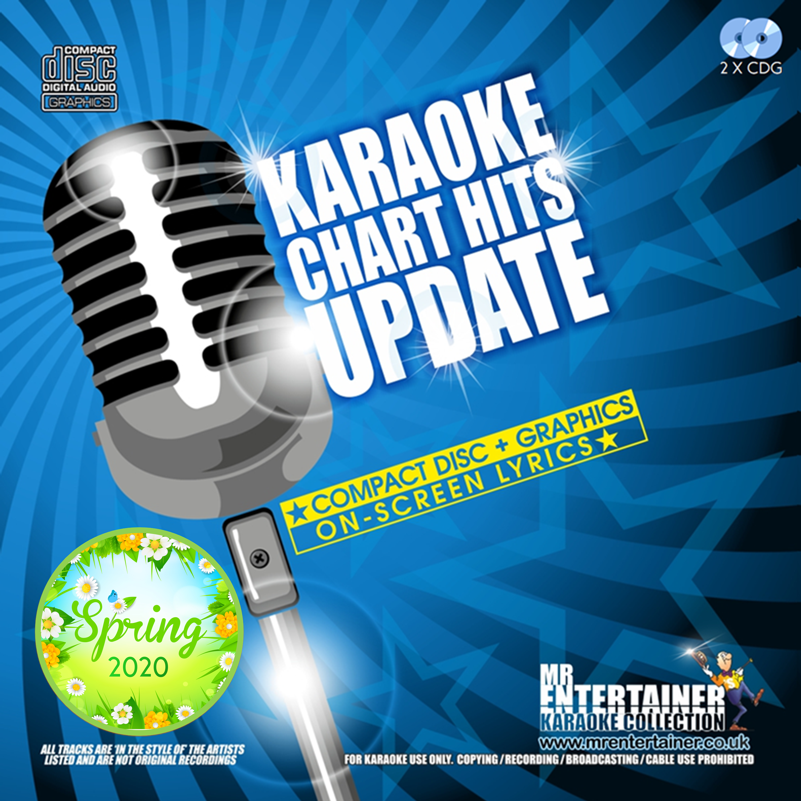 Mr Entertainer Karaoke Chart Hits Update Spring 2020 - Latest Popular Songs for Home Parties & Entertainment