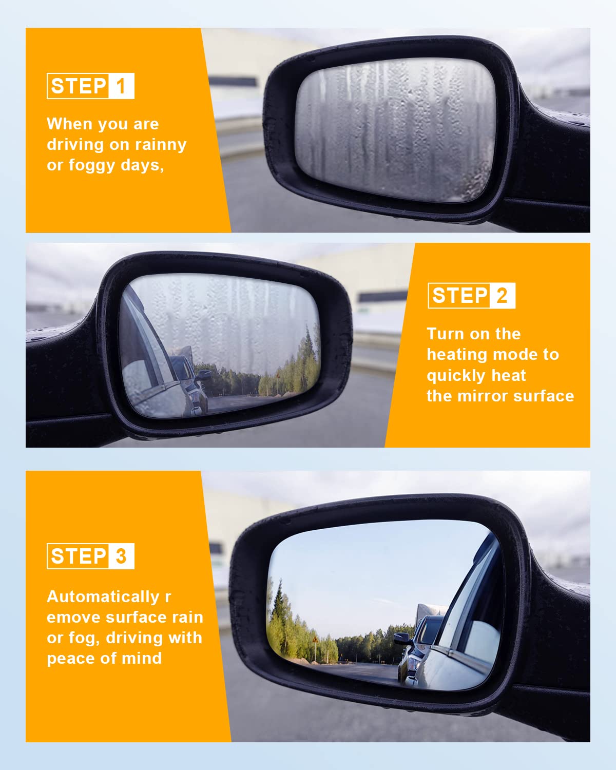 Replacement Side View Mirror Glass for 2003-2006 Chevy Silverado 1500 & 2007 Classic - Heated with Turn Signal - Passenger Side Exterior Mirror (Perfect for Winter Driving & Night Visibility)