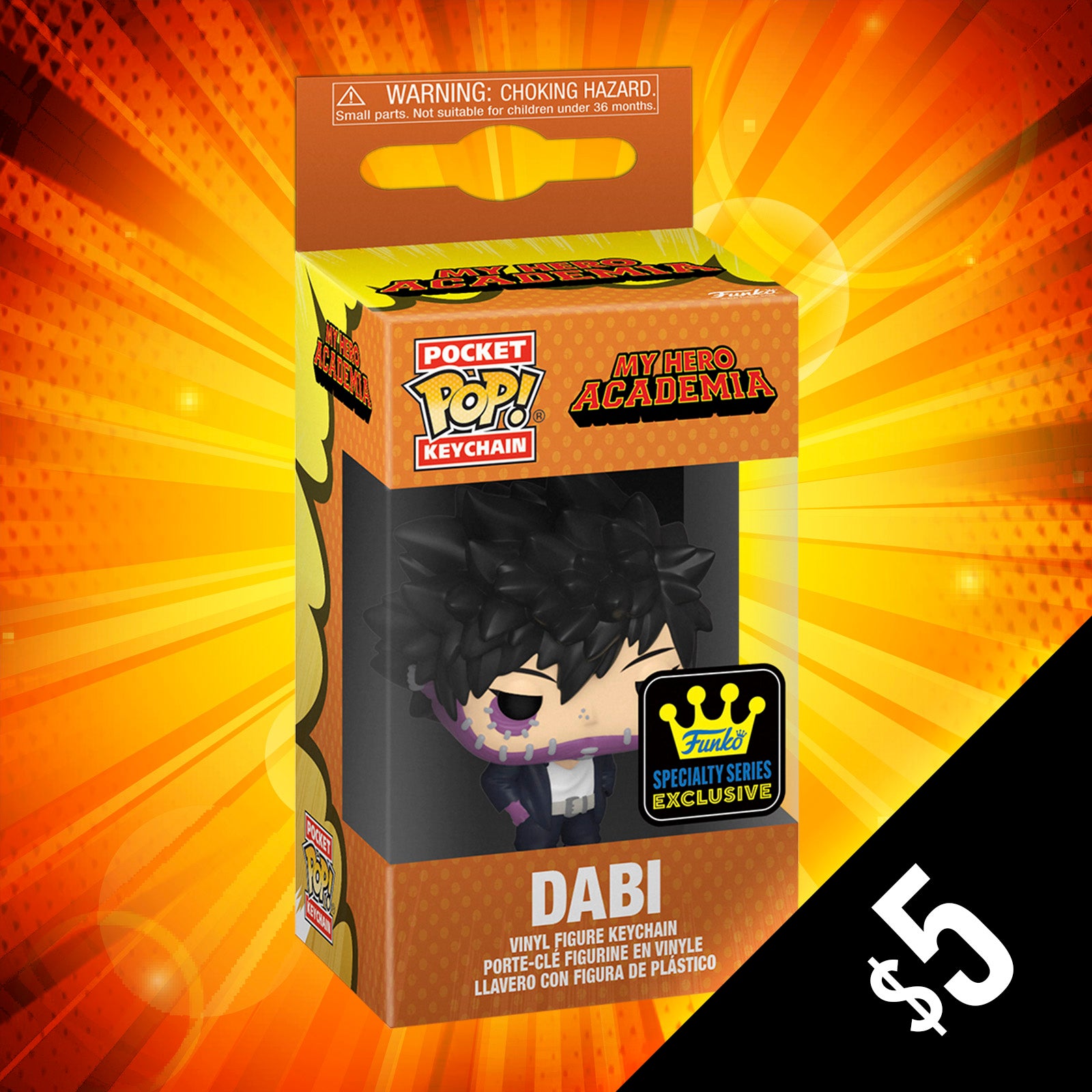 Pre Order Funko Pop Keychain - My Hero Academia Dabi Collectible Figure - Perfect for Backpacks, Keyrings & Anime Fans Gifts