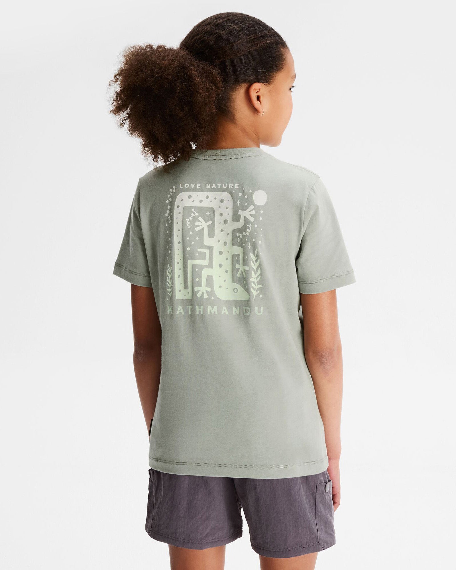 Girls' Geo Skink Organic Cotton T-Shirt | Eco-Friendly Kids' Casual Tee | Perfect for Playdates & Outdoor Adventures