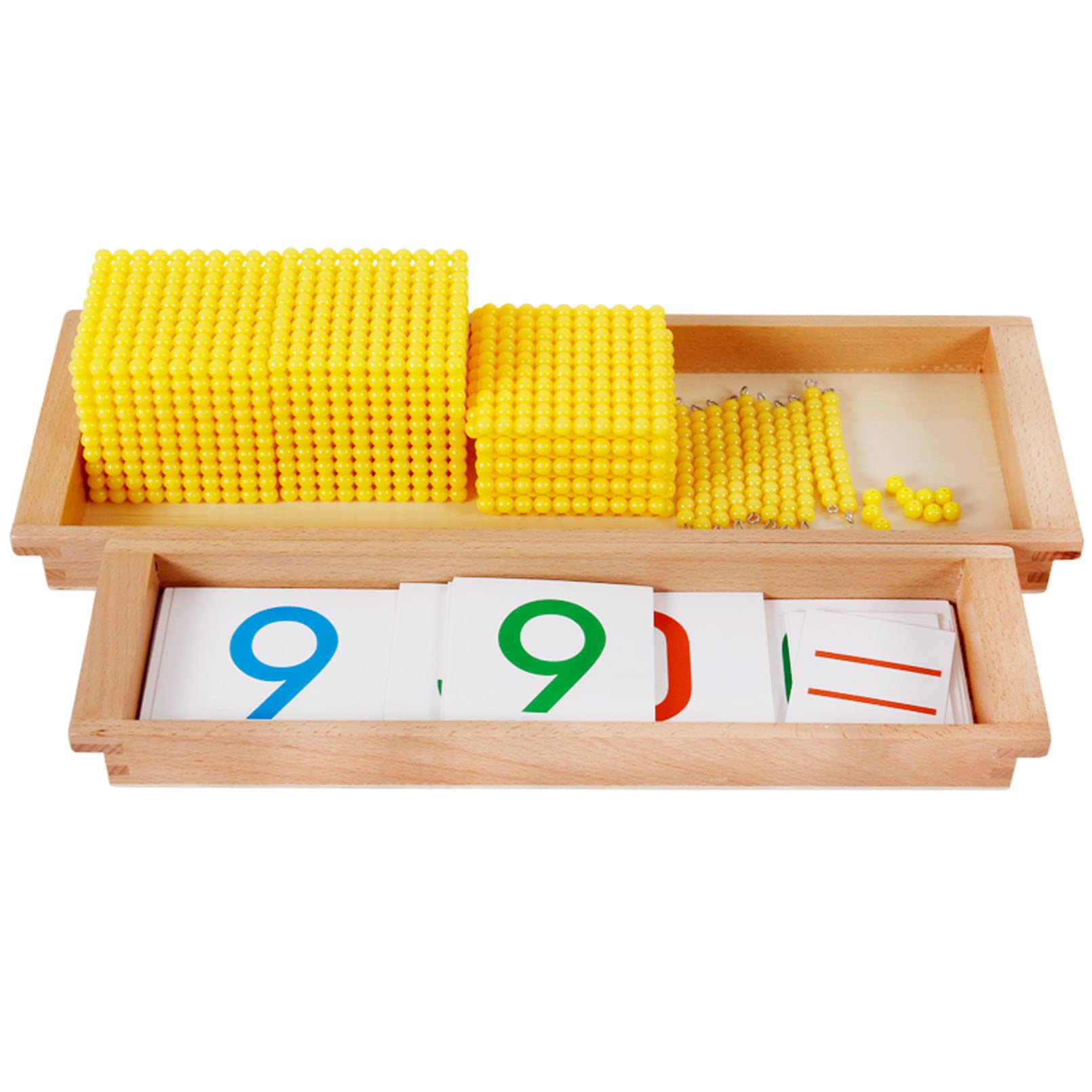 Montessori Math Bead Decanomial Set - Early Learning Educational Toys for Kids Ages 2-7 | Bank Simulation Math Materials for Preschool & Homeschool Classroom Use