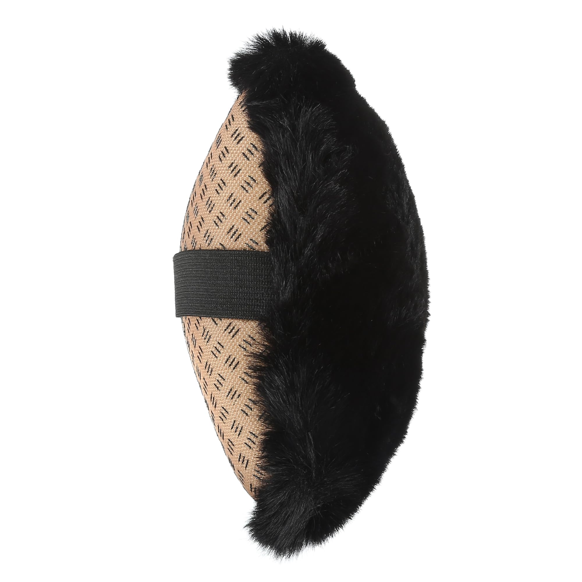 X AUTOHAUX 1 Pair Soft Fluffy Furry Car Seat Neck Pillows - Warm Headrest Support for Comfortable Driving | Perfect for Long Road Trips, Commuting & Relaxation (Black)