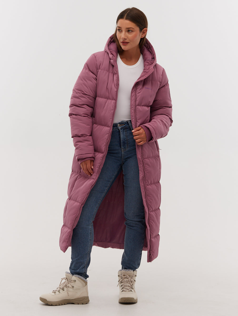 Polli Long Puffer Parka for Women - Winter Warm Hooded Down Jacket with Waterproof Shell - Perfect for Snowboarding, Skiing & Cold Weather Outdoor Activities