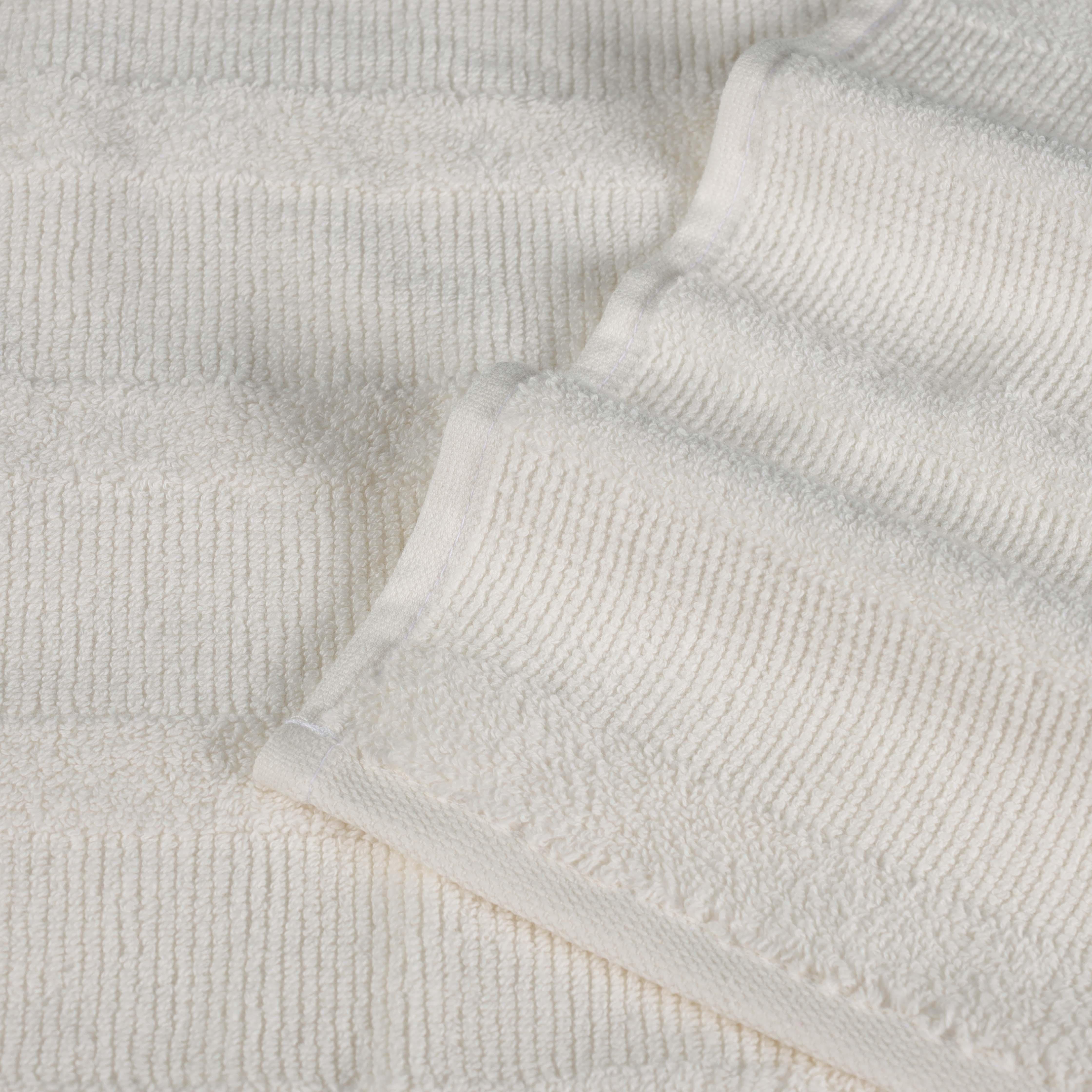 Premium Roma Cotton Ribbed Textured Bath Towels Set of 3 - Ultra Absorbent & Quick Dry - Soft Luxury Bathroom Towels for Spa, Gym, Beach & Home Use