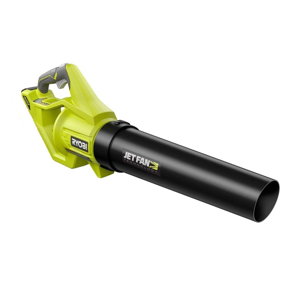 Ryobi RY40460 40V Lithium-Ion Cordless Leaf Blower - 110 MPH, 500 CFM, Variable Speed | Battery & Charger Not Included | Perfect for Yard Cleanup, Driveway Clearing & Patio Maintenance