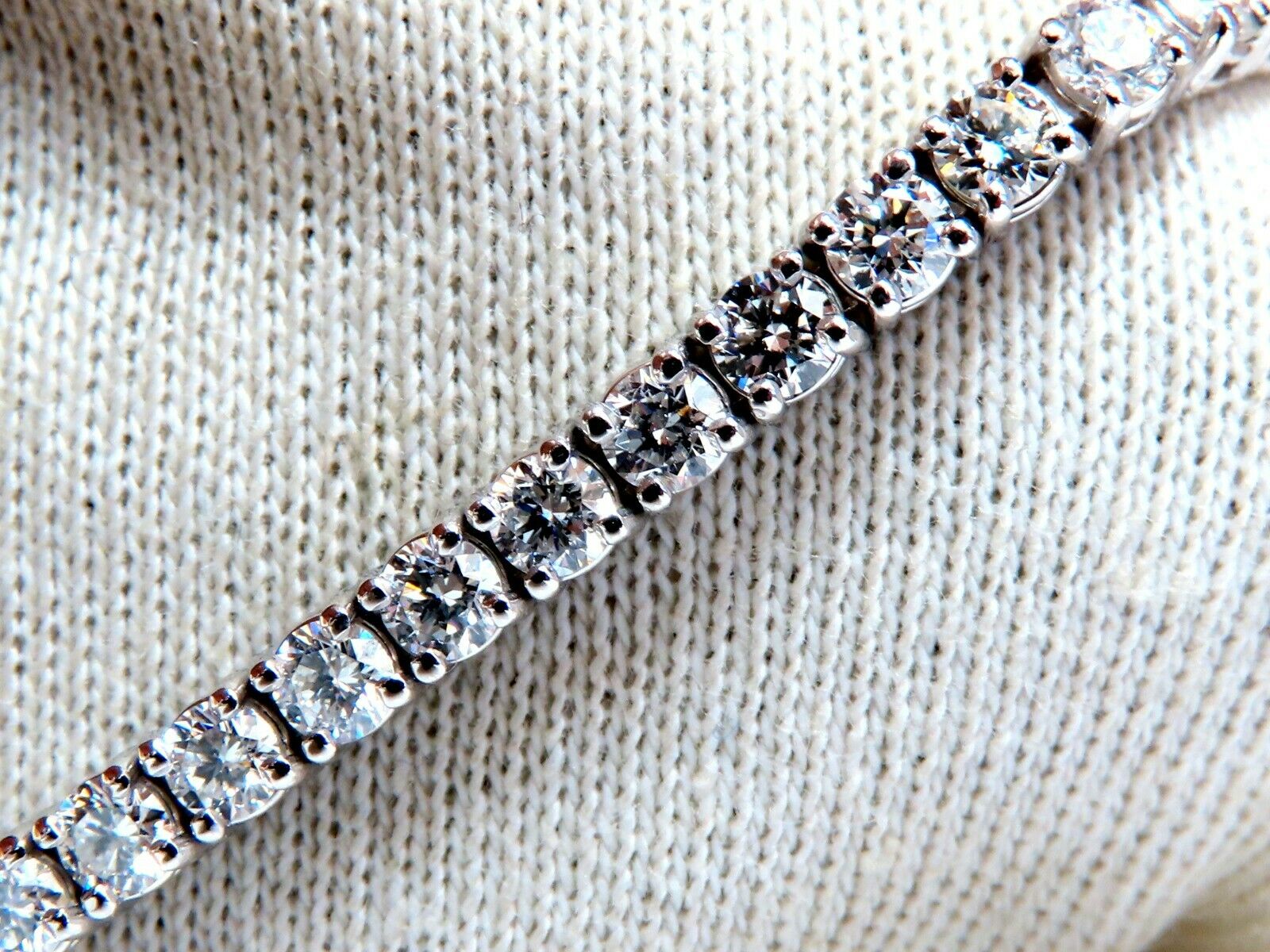 6.65ct Natural Diamond Tennis Bracelet in 14K Gold - Classic Riviera Design for Women, Perfect for Weddings, Anniversaries & Special Occasions