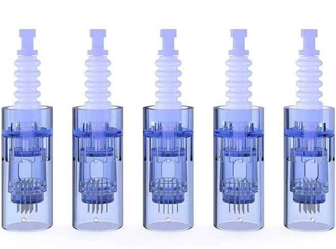 5Pcs 12-Pin Microneedling Pen Replacement Cartridges - Professional Derma Roller Refills for Skin Rejuvenation & Anti-Aging - Perfect for At-Home Facial Treatments & Beauty Care