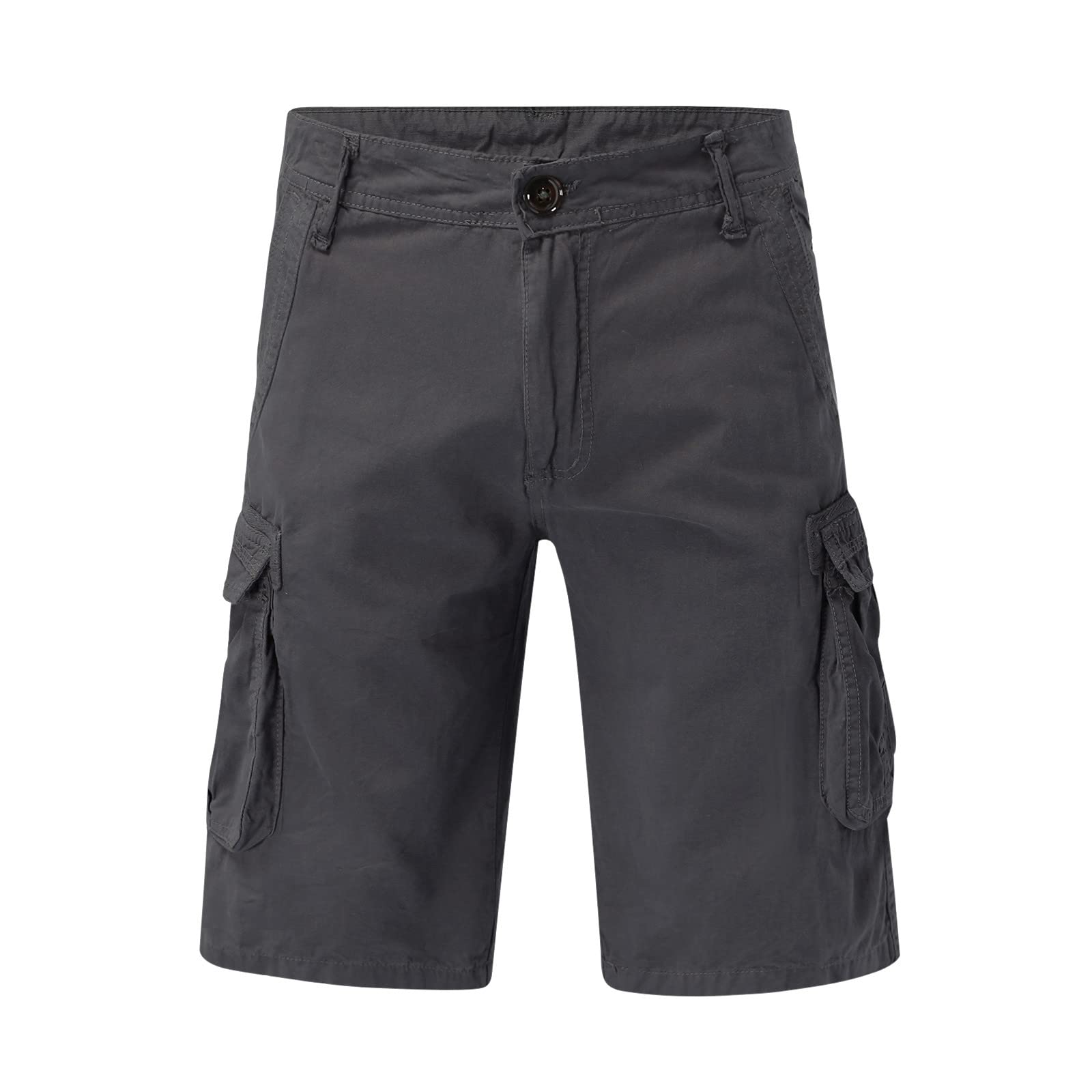**Men's Cargo Shorts - Classic Fit, Elastic Waist & Multiple Pockets - Summer Casual Shorts for Beach, Hiking & Outdoor Activities**