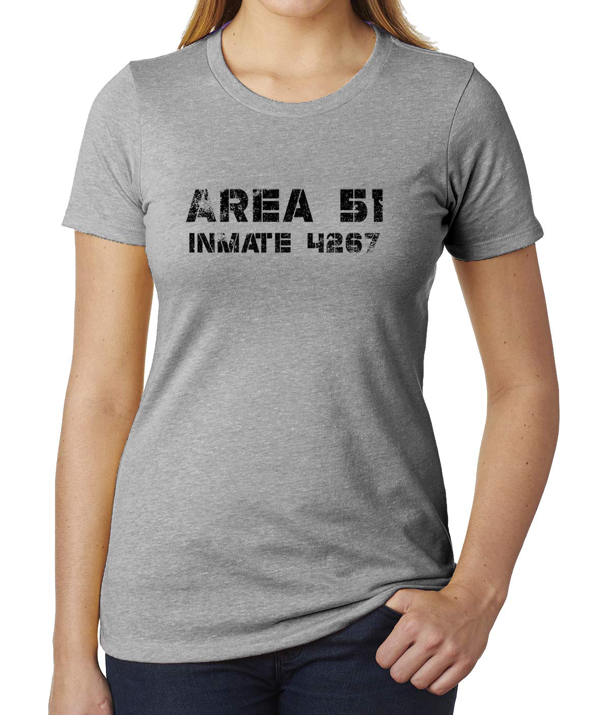 Area 51 Inmate Alien T-Shirt - Funny Graphic Tees for Women - UFO Conspiracy Humor - Perfect for Sci-Fi Fans & Comedy Lovers