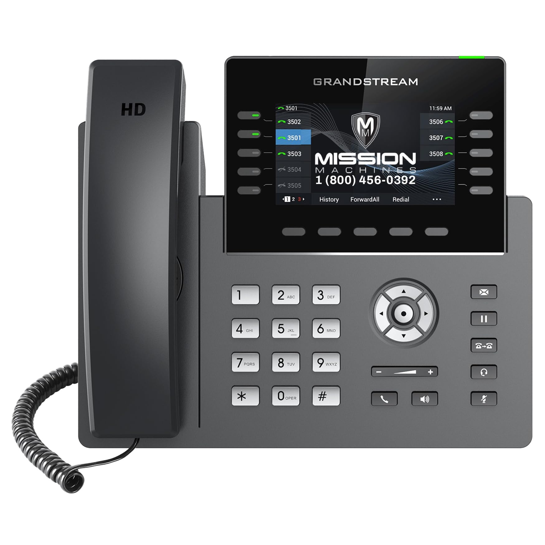 Grandstream GRP2615 Business VoIP Phone System Bundle - 6 Phones with Mission Machines G400C Cloud Server & 3 Months Free Service | Ideal for Offices, Call Centers & Remote Teams