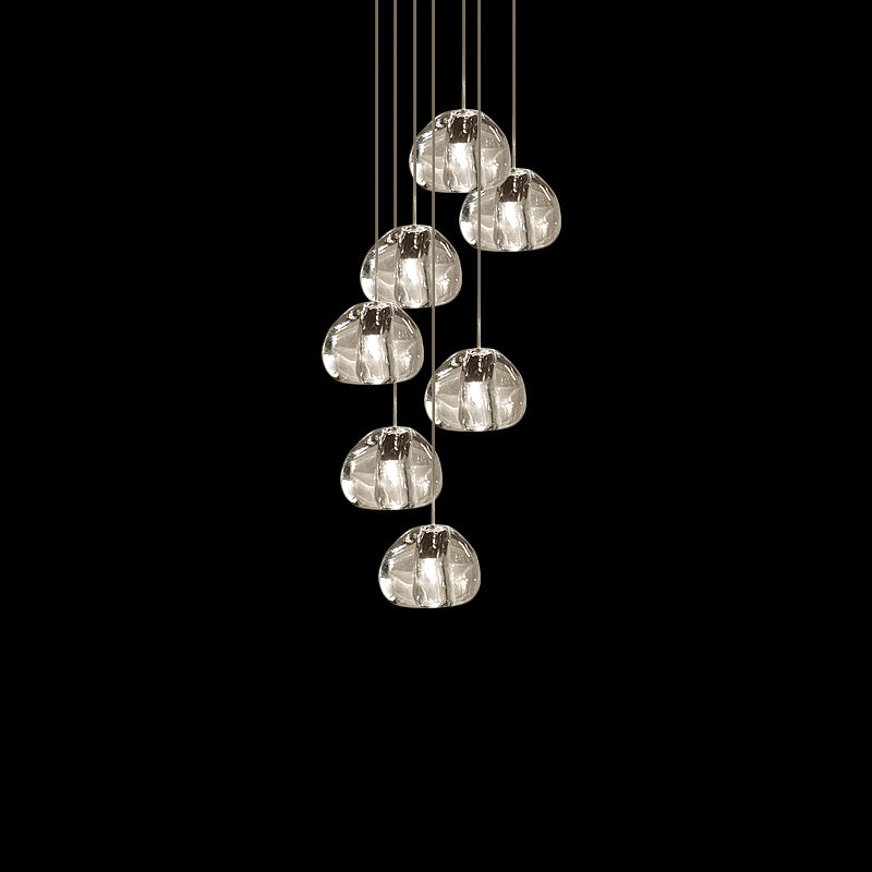Elegant Crystal Pendant Light - Modern Chandelier for Dining Room, Bedroom & Living Room Decor - Dimmable LED Hanging Lamp for Home & Office Lighting