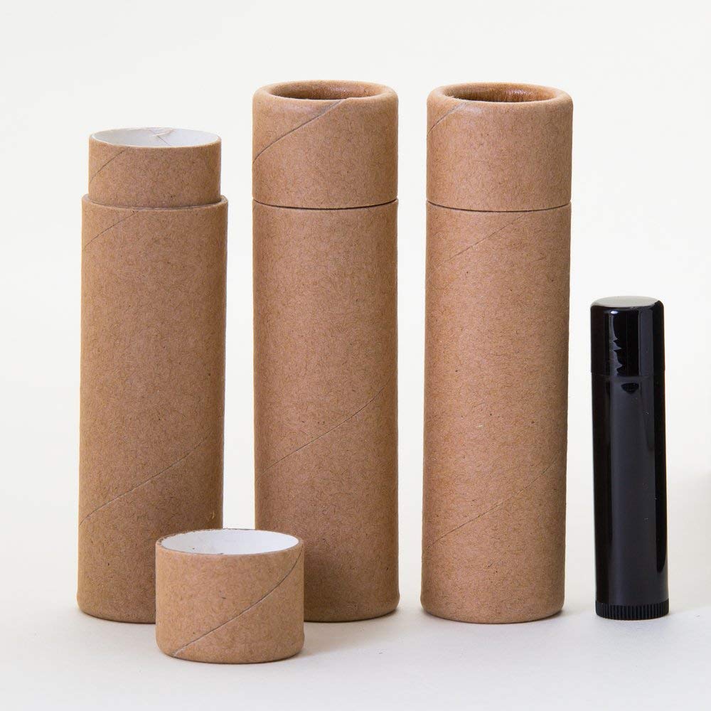 300 Pack 2 oz Kraft Paperboard Tubes for Lip Balm, Deodorant, Cosmetics & Lotion - Eco-Friendly Packaging for DIY, Travel & Small Business Use