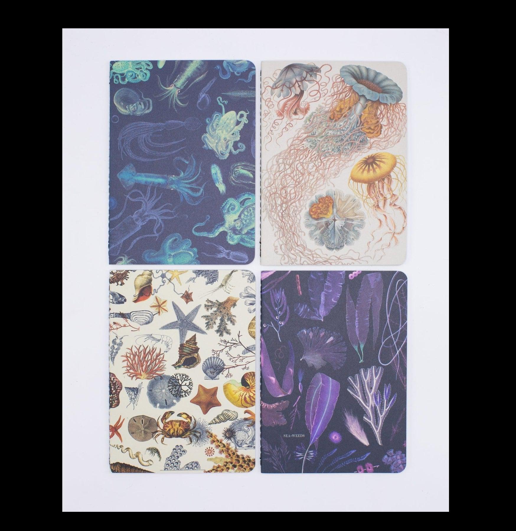 Ocean Pocket Notebook 4 Pack - Waterproof & Tear-Resistant Mini Notebooks for Journaling, Travel, Hiking & Outdoor Adventures