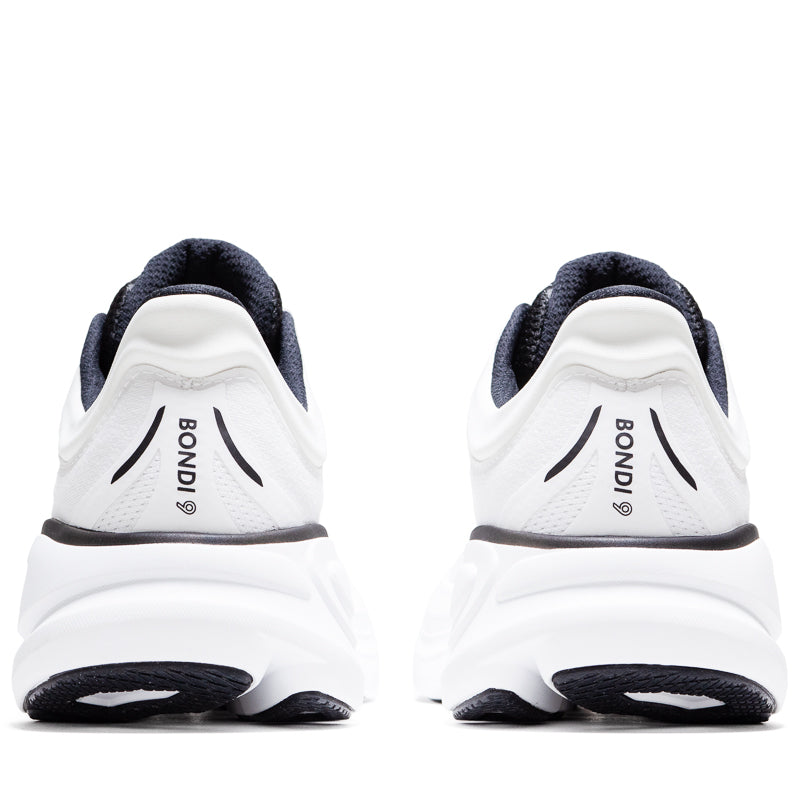 Hoka Bondi 9 Running Shoes for Men & Women - White/Black - Maximum Cushioning for Long Distance Running & Walking - Perfect for Road Running, Jogging, and Daily Comfort