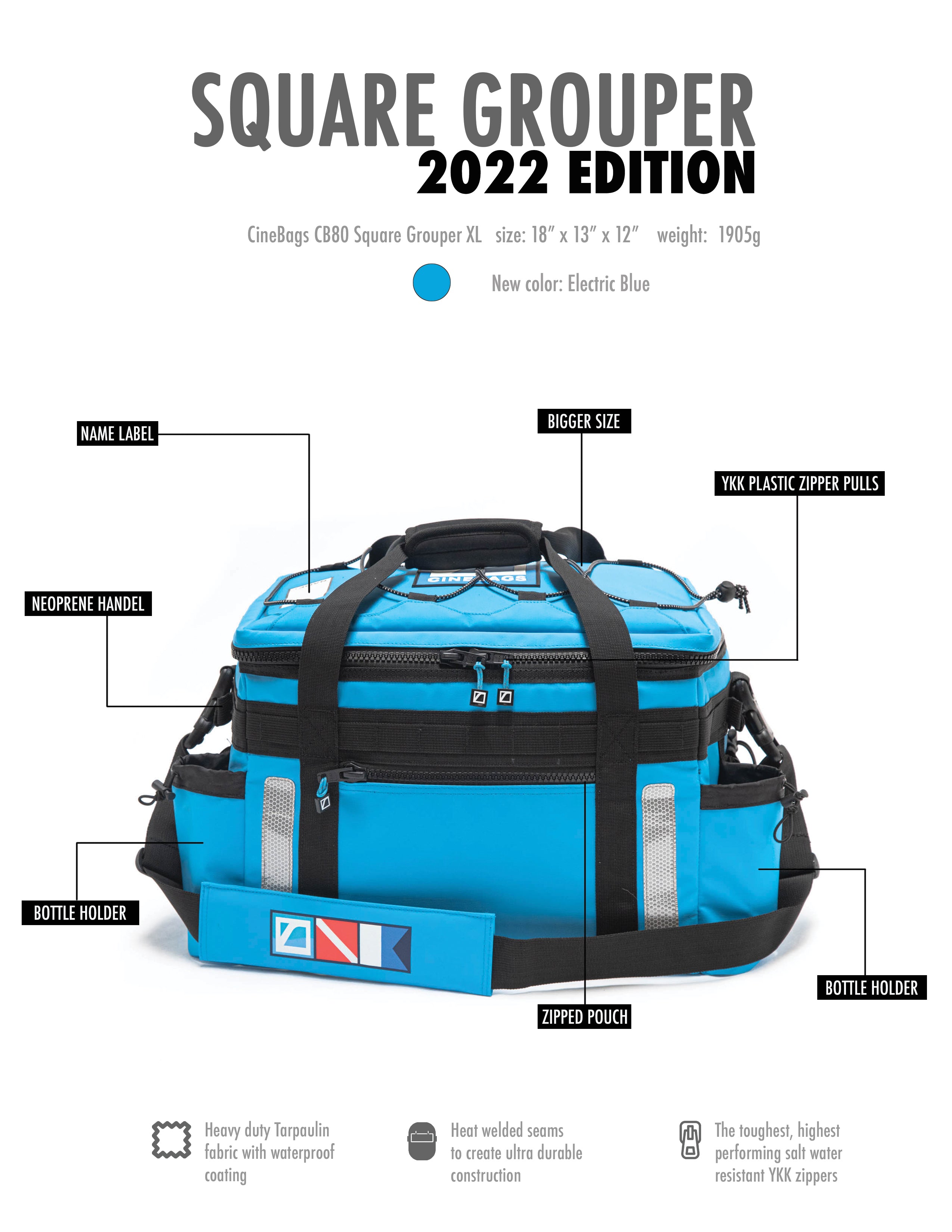 Cinebags Square Grouper XL Camera Bag - Professional DSLR & Mirrorless Camera Case with Padded Protection | Perfect for Photographers, Videographers & Travel